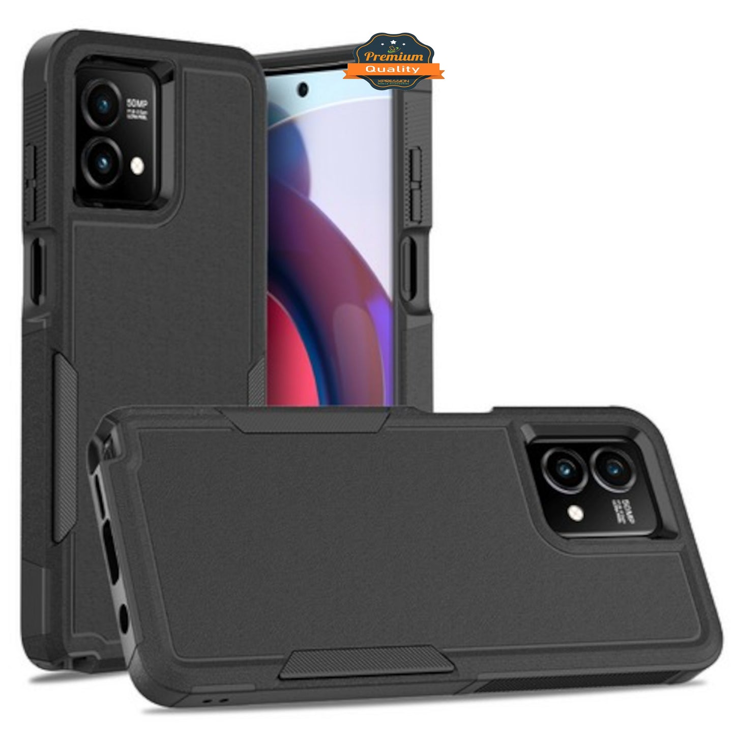 For Motorola Moto G Power 5G 2025 Rugged Heavy-Duty Dual Layer Military-Grade, Rubber TPU Defender, Hybrid Shockproof Case Cover
