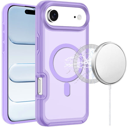 For Apple iPhone 17 Air (6.6") Slim & Durable Compatible with MagSafe Hybrid Shockproof Glossy Oil Protective Dual Layer TPU + PC Case Cover