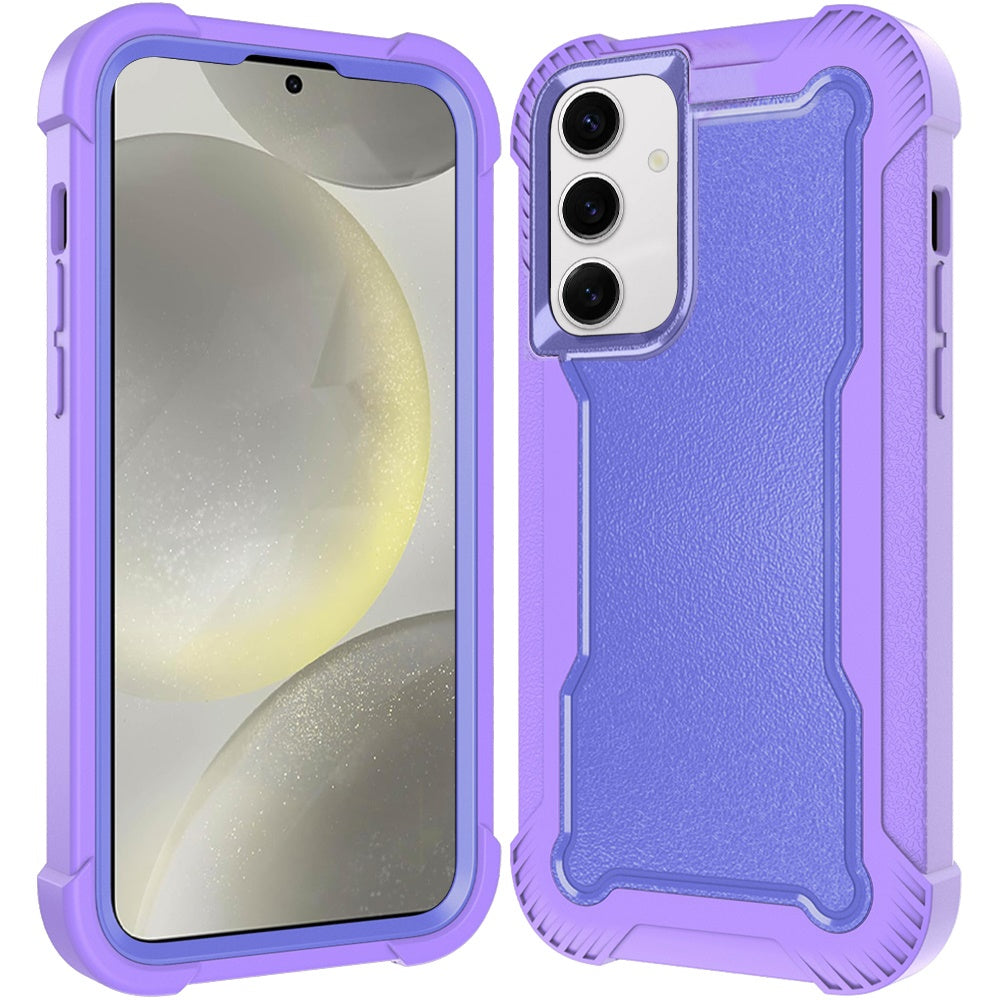 For Samsung Galaxy S25 Plus /S25+ /S24/Plus Tough Hybrid Case - Shockproof 3-in-1 Armor Full-Body Protection PC + TPU Rubber Bumper Frame Case Cover