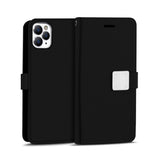 For Apple iPhone 15 Pro Max (6.7") leather Wallet 6 Card Slots folio with Wrist Strap & Kickstand Pouch Flip Shockproof  Phone Case Cover