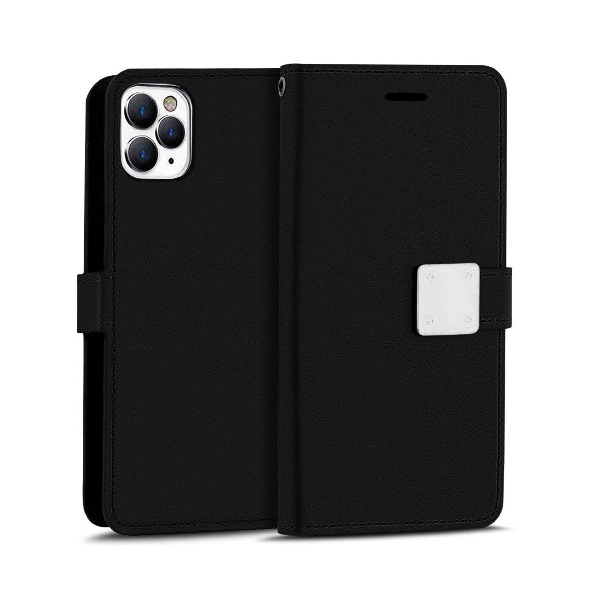 For Google Pixel 10 Pro XL PU leather Wallet 6 Card Slots folio with Wrist Strap & Kickstand Pouch Flip Shockproof Case Cover Black