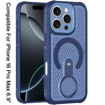 Phone Case for iPhone 16 Pro Max (6.9") Magnetic Honeycomb Hybrid Rugged Armor Kickstand Dual Layer Shock Absorbing Hard PC Soft TPU Cover