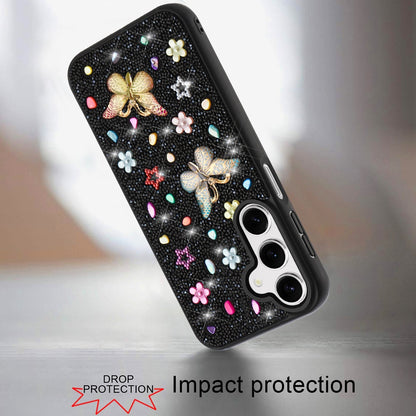 Phone Case for Samsung Galaxy A16 5G 3D Butterfly Diamond Bling Glitter Shockproof Stylish Protective Luxury Hybrid Sparkly Durable Grip Design Cover