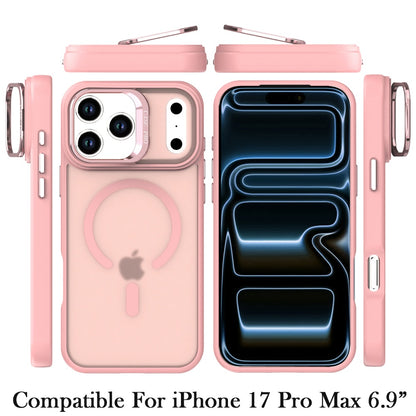 Phone Case for Apple iPhone 17 Pro Max (6.9") Magnetic Shockproof Hybrid Camera Stand Guard Anti Slip Rubber Durable Protective Matte Design Cover