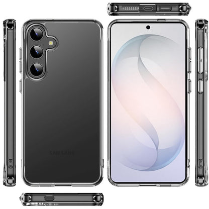 Phone Case for Samsung Galaxy S26 FE /S26 Fan Edition Crystal Transparent Thick 2.0mm Shockproof Chrome Button Durable Grip Camera Protection Hybrid Design Cover Clear