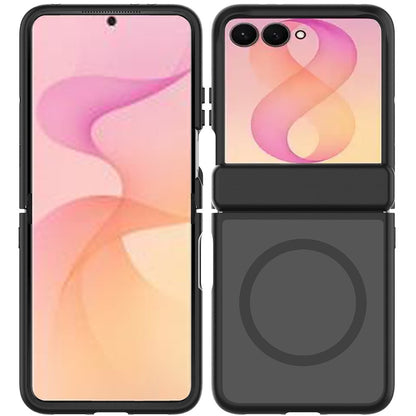 Phone Case for Samsung Galaxy Z Flip 8 Premium Matte Magnetic Foldable Hybrid Central Axis Hinge Protection Shock Absorbing TPU Slim Fit Hard PC Cover