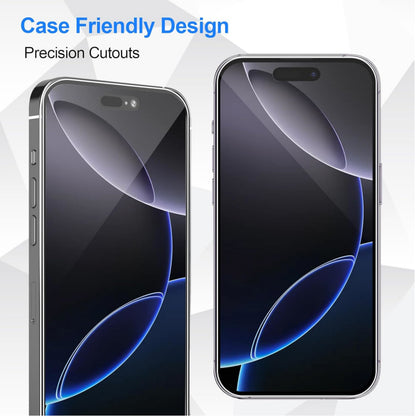 For Apple iPhone 16 Plus (6.7") Anti-Fingerprint Tempered Glass Screen Protector 9H Hardness, HD, Bubble-Free Protector Clear