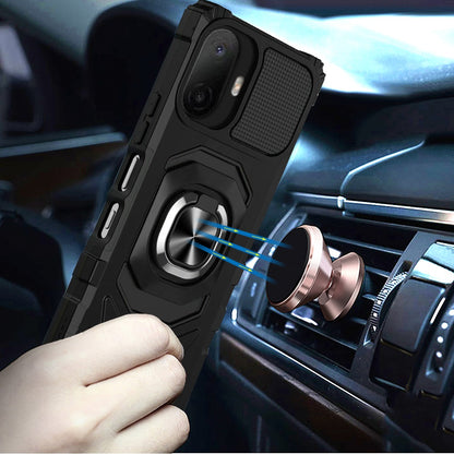 Phone Case for TCL K70 5G Rugged Hybrid Dual Layer Magnetic Ring Stand Armor Shock Absorbing Heavy Duty TPU Reinforced Bumper Cover