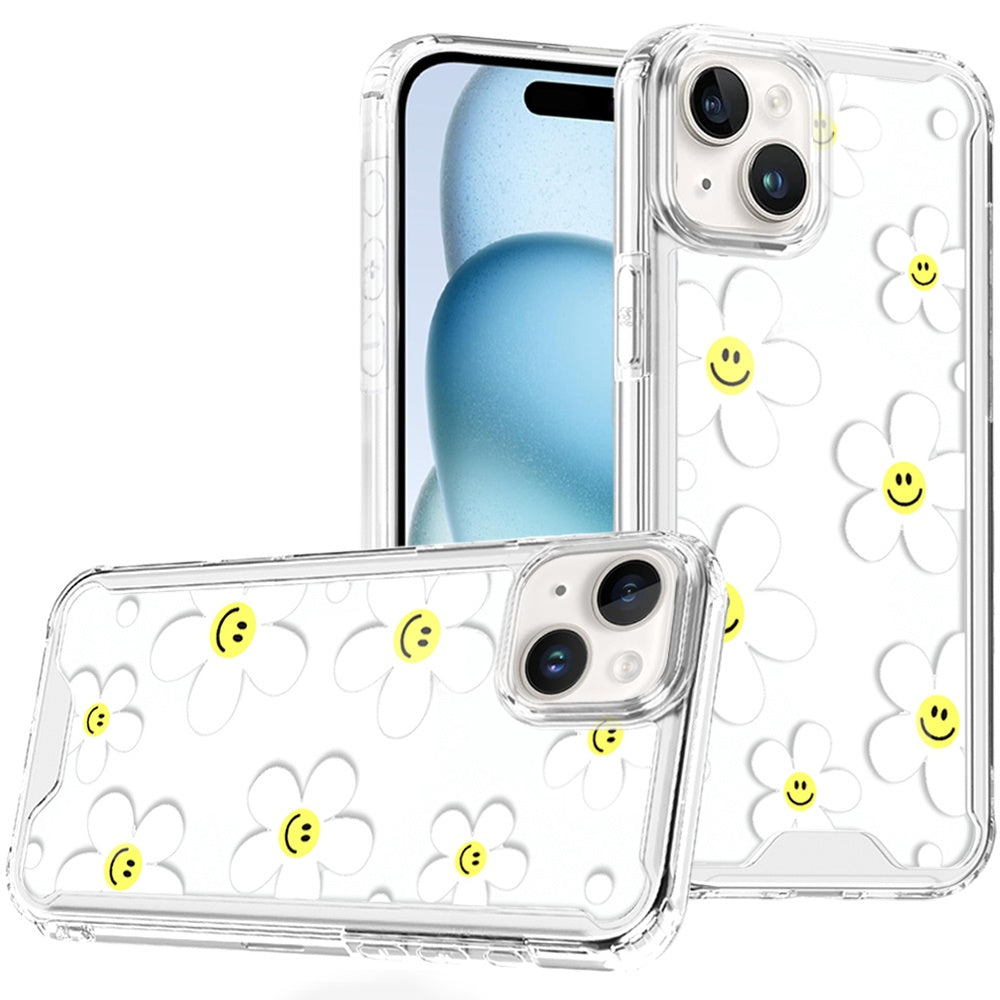 For iPhone 15 (6.1") Beautiful TPU Design, Slim Shockproof Soft Cover for Women and Girls, Stylish Protective Case Cover