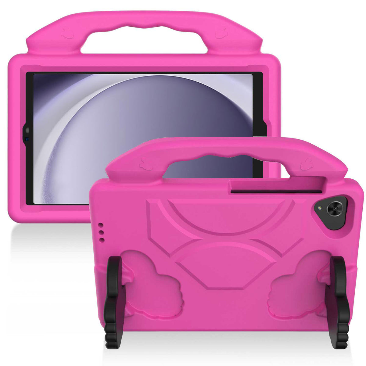 For Kid-Friendly Hybrid Tablet Shockproof Stand Case Antislip Rubber Silicone TPU - Thumbs Up Kickstand Pink Tablet Case Cover