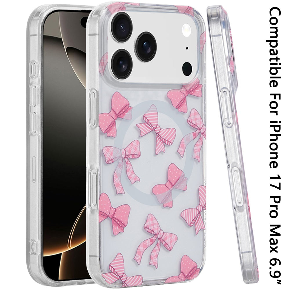 For Apple iPhone 17 Pro Stylish Pattern Fashion IMD Printed Design TPU Slim Shockproof Protective with Magnetic Back Case Cover