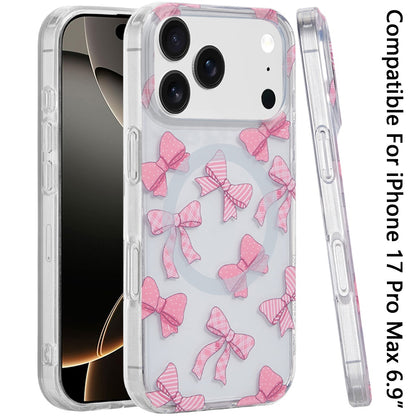 For Apple iPhone 17 Pro Stylish Pattern Fashion IMD Printed Design TPU Slim Shockproof Protective with Magnetic Back Case Cover