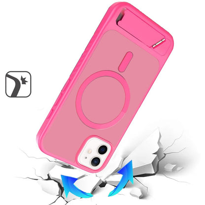 Phone Case for Apple iPhone 11 Matte Magnetic Metal Kickstand Shockproof Grip Anti Slip Durable Protective Heavy Duty Hybrid Cover