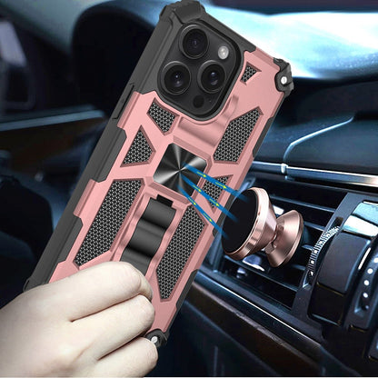 Phone Case for Apple iPhone 13 Pro Built in Magnetic Hiden Kickstand Shockproof Rugged Armor Grip Hybrid Heavy Duty Anti Slip Protective Style Cover Gold
