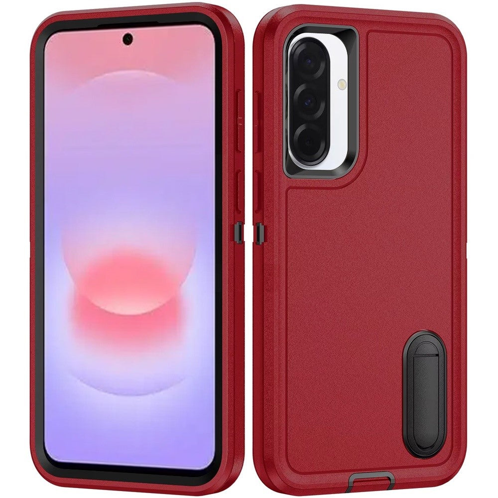 Phone Case for Samsung Galaxy A37 3in1 Tough Rugged Kickstand Shockproof Armor Grip Heavy Duty Drop Resistant Protective Hybrid Cover