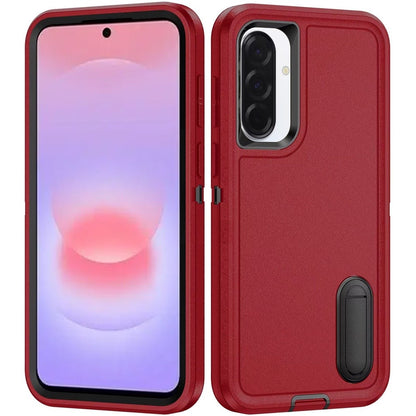 Phone Case for Samsung Galaxy A37 3in1 Tough Rugged Kickstand Shockproof Armor Grip Heavy Duty Drop Resistant Protective Hybrid Cover