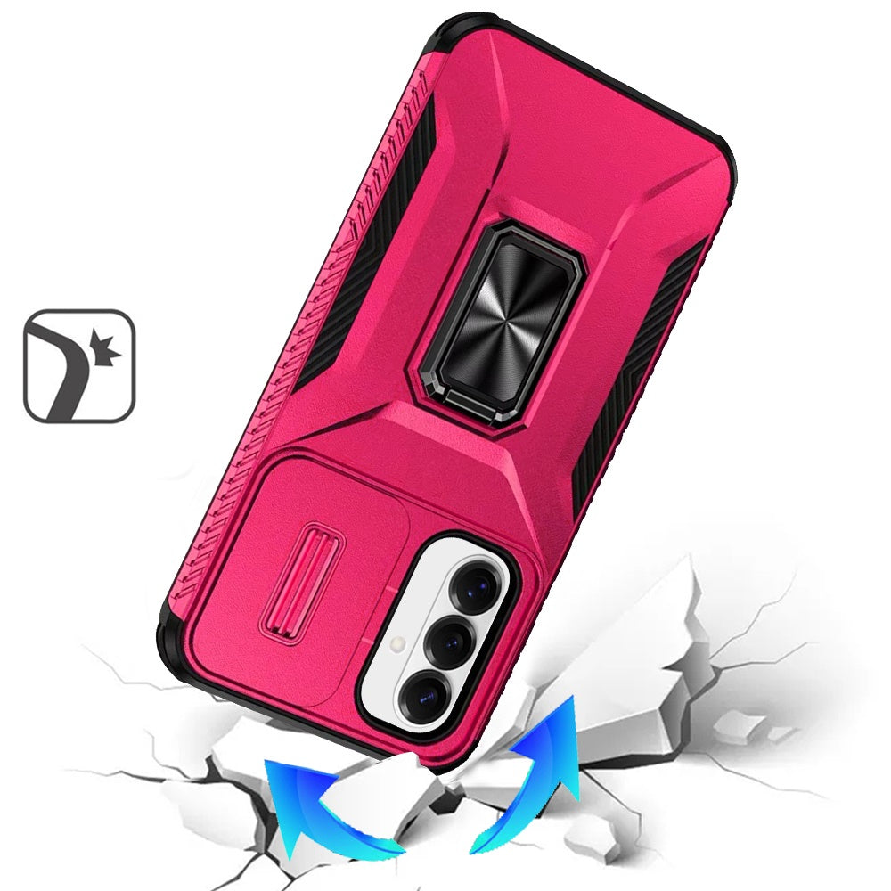 Phone Case for Samsung Galaxy S26 FE /Fan Edition Magnetic Ring Stand Camera Protection Shockproof Heavy Duty Kickstand Rugged Grip Anti Scratch Hybrid Cover
