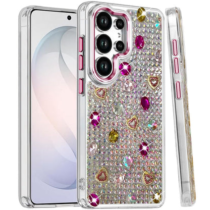 Chrome Fashion Hybrid Bling Diamond Heart Rhinestone Decorative Stones Sparkling Embellished Design