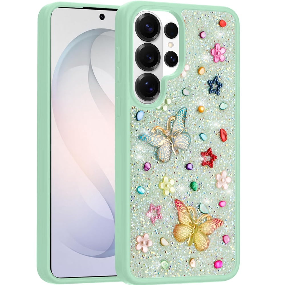 Phone Case for Samsung Galaxy S26 Ultra 3D Butterfly Diamond Bling Glitter Shockproof Stylish Protective Luxury Hybrid Sparkly Durable Grip Design Cover