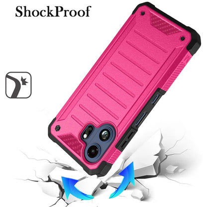 Phone Case for TCL 70 Pro Premium Tough Lined Hybrid Hard PC Soft TPU Dual Layer Rugged Armor Shock Absorbing Reinforced Corners Cover Pink