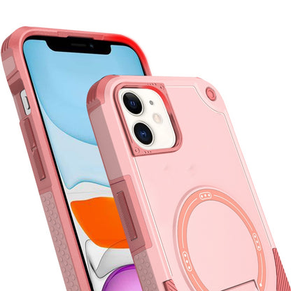 For Apple iPhone 14 (6.1") Case with Invisible Kickstand Compatible with MagSafe, Military-Grade Protection Shockproof Heavy Duty Case Cover Pink