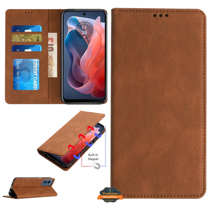 For Samsung Galaxy S25+ S25 Plus /S24+ Wallet Pouch with Credit Card Holder Flip, Magnetic Closure Vegan Leather and Stand Case Cover