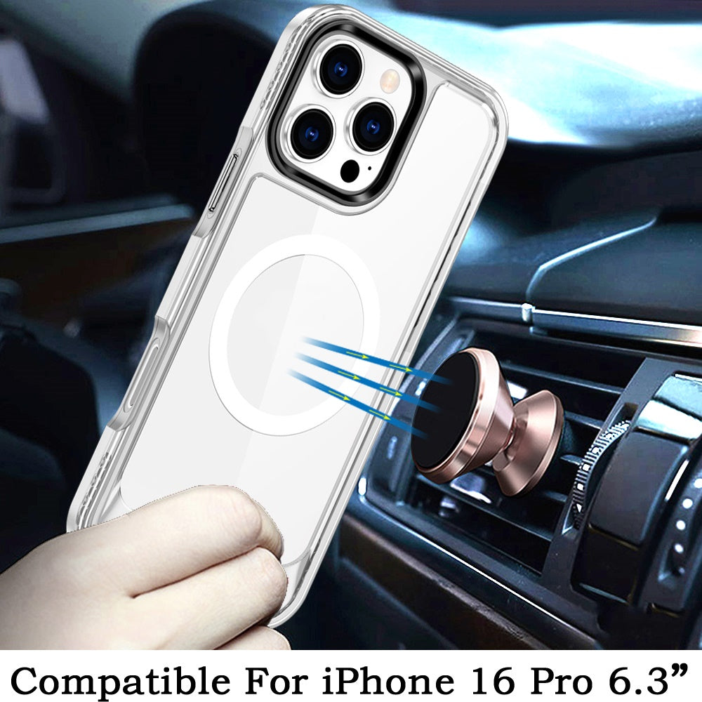 Thick Transparent Hybrid Magnetic Circle Magnetic MagSafe Compatible High Quality Minimalist Original Appearance