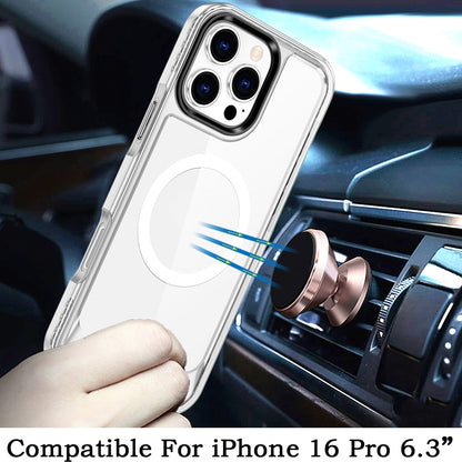 Thick Transparent Hybrid Magnetic Circle Magnetic MagSafe Compatible High Quality Minimalist Original Appearance