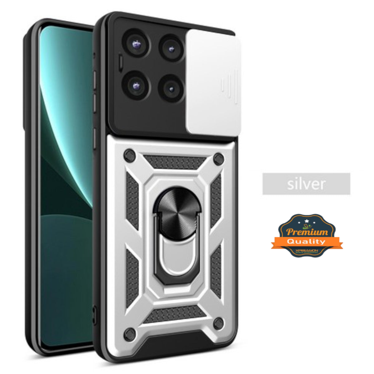 Phone Case Cover for Motorola Moto G Stylus 5G 2026 Hybrid Shockproof, Built-in Sliding Camera Lens Protection with Magnetic Finger Ring Stand Holder Cover