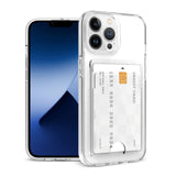For Apple iPhone 15 /Pro/Plus/Pro Max Wallet Rubber Acrylic TPU with Credit Card ID Slot Holder Design Slim Fit Thin Shockproof Clear Phone Case Cover