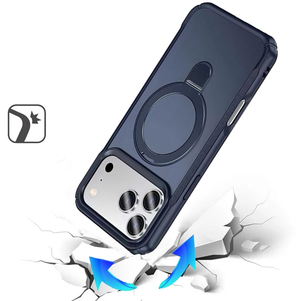 Phone Case for Apple iPhone 18 Pro Max Magnetic Ring Stand Matte Finish Shockproof Grip Slim Armor Heavy Duty TPU Protective Hybrid Cover