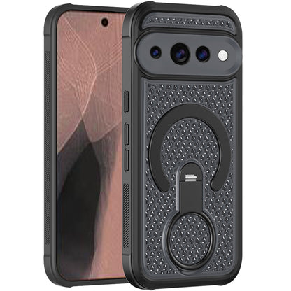 Phone Case for Google Pixel 11 /11 Pro Magnetic Honeycomb Hybrid Rugged Armor Ring Kickstand Dual Layer Shock Absorbing Hard PC Soft TPU Cover