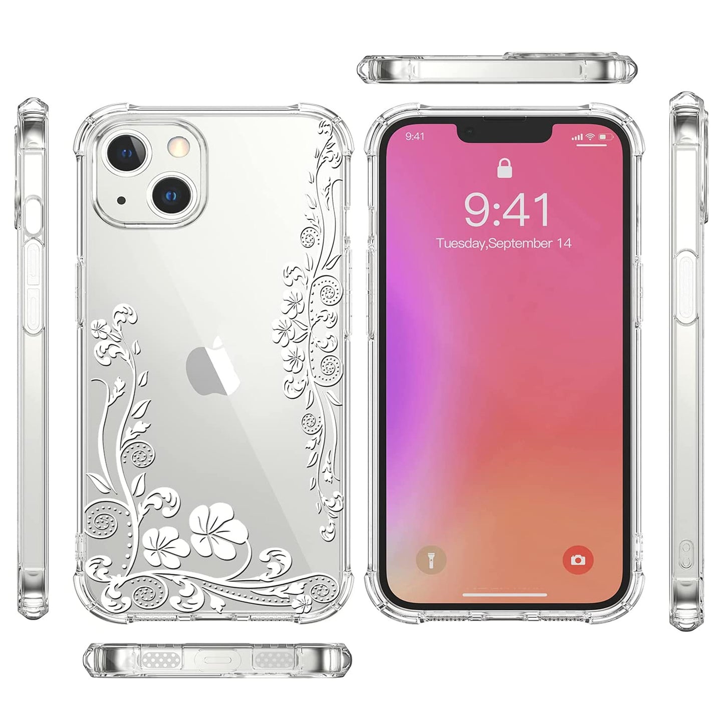 For Motorola Moto G Power 5G 2026 Hybrid Clear Frame with Trendy Pattern Design, Shockproof Hard Back & TPU Rubber Case Cover Eiffel Tower Paris