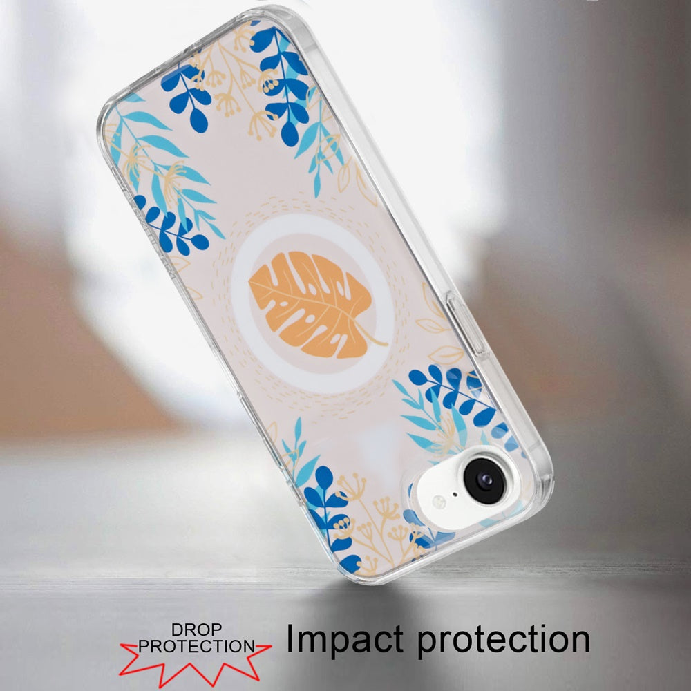 For Apple iPhone 17E /16E Stylish Pattern Fashion IMD Printed Design TPU Double Layer Slim Shockproof with Magnetic Back Case Cover