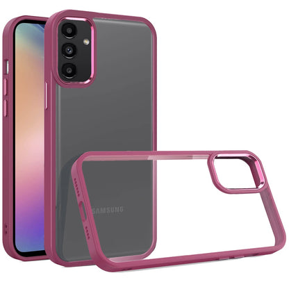 For Apple iPhone 17E /16E Slim Fit Hybrid Transparent Thick Acrylic with Metal Buttons Frame Protective Hard PC + TPU Shockproof Case Cover