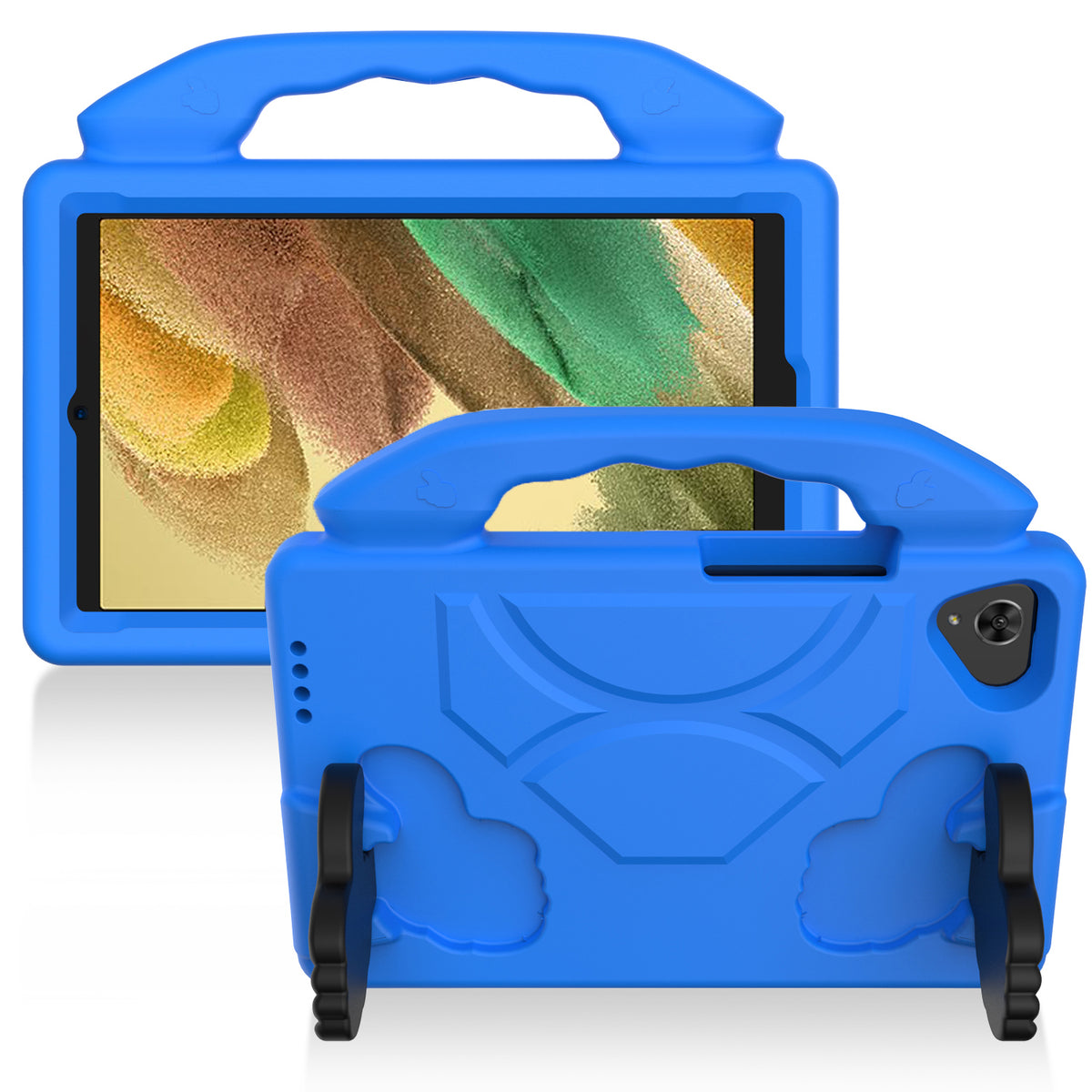 For Kid-Friendly Hybrid Tablet Shockproof Stand Case Antislip Rubber Silicone TPU - Thumbs Up Kickstand Blue Tablet Case Cover