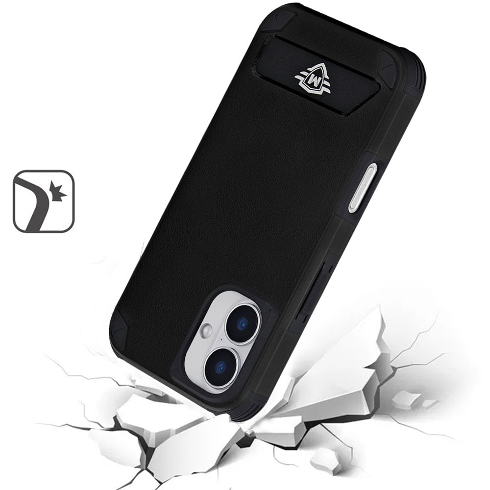 For Apple iPhone 15 Pro Max (6.7") Heavy Duty Dual-Layer Rugged Protection, Shockproof Kickstand Magnetic Compatible with MagSafe Case Cover