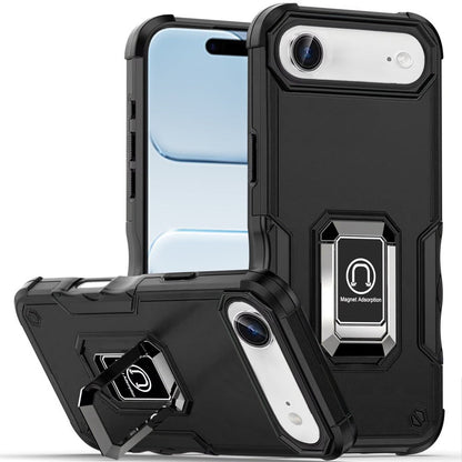 For Apple iPhone 17 Air (6.6") Hybrid Stand Magnetic Ring Holder Kickstand Heavy Duty Rugged Drop Silicone & Hard PC Shockproof Case Cover