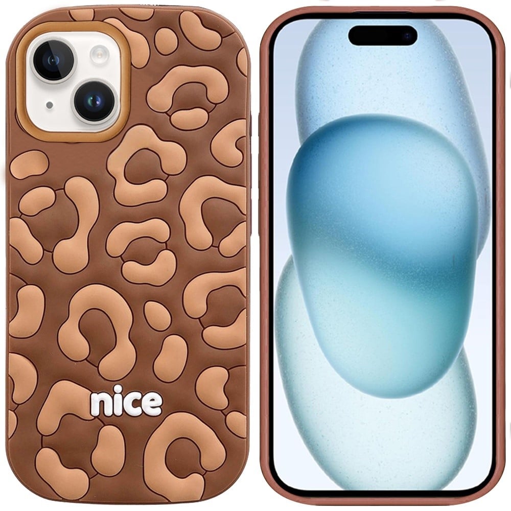Phone Case for Apple iPhone 15 Plus Fashionable Silicone Textured Decorative Design Pattern Protective Rubber TPU Hybrid Protection Cover