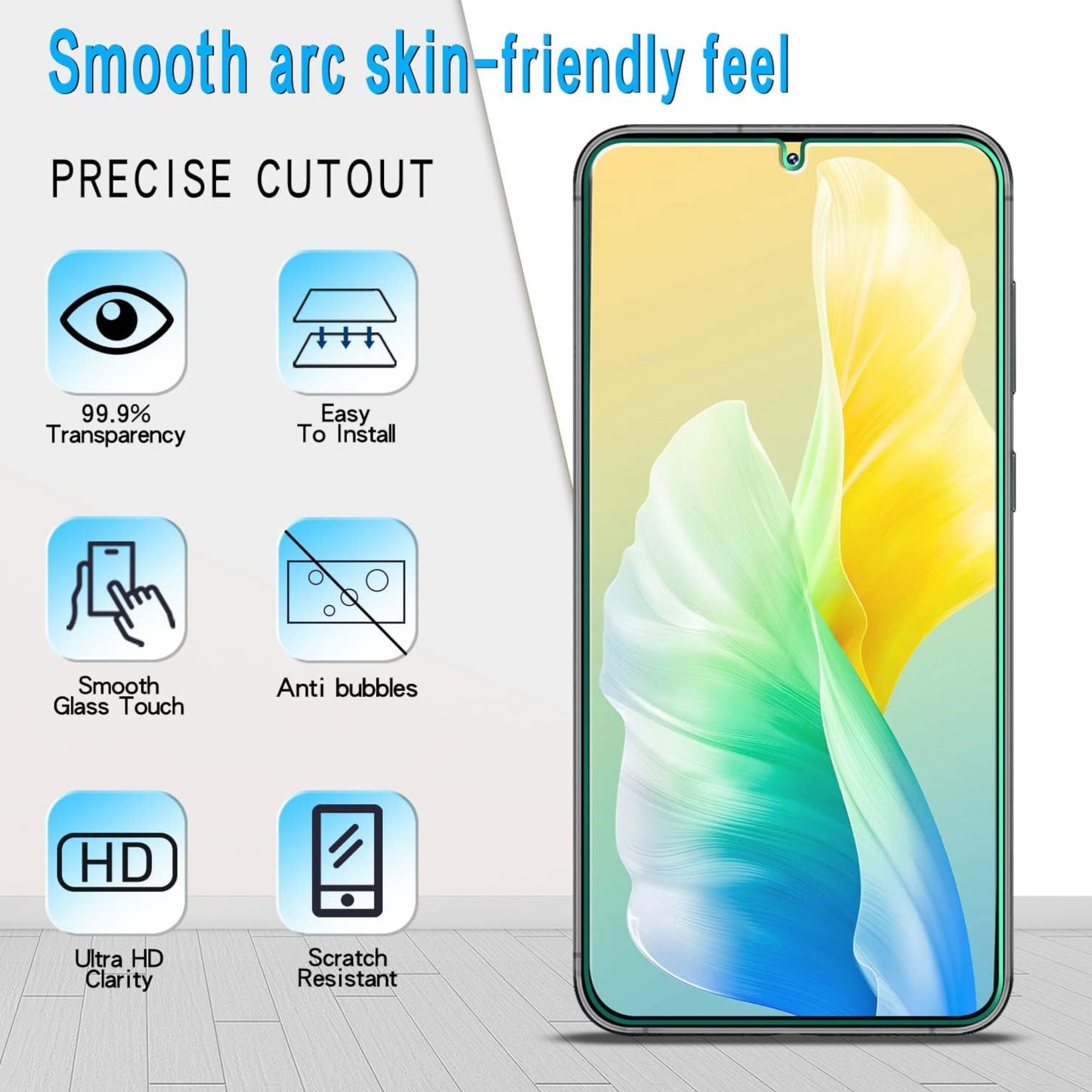 For Samsung Galaxy S25 /S24 Plus + Ultra Tempered Glass Screen Protector, Bubble-Free, Anti-Scratch, Fingerprint Unlock Compatible Protector Clear