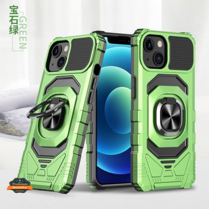 For Apple iPhone 15 Pro Max (6.7") Hybrid Magnetic Car Mount Ring Kickstand Stand Holder Protective [Military Grade]  Phone Case Cover