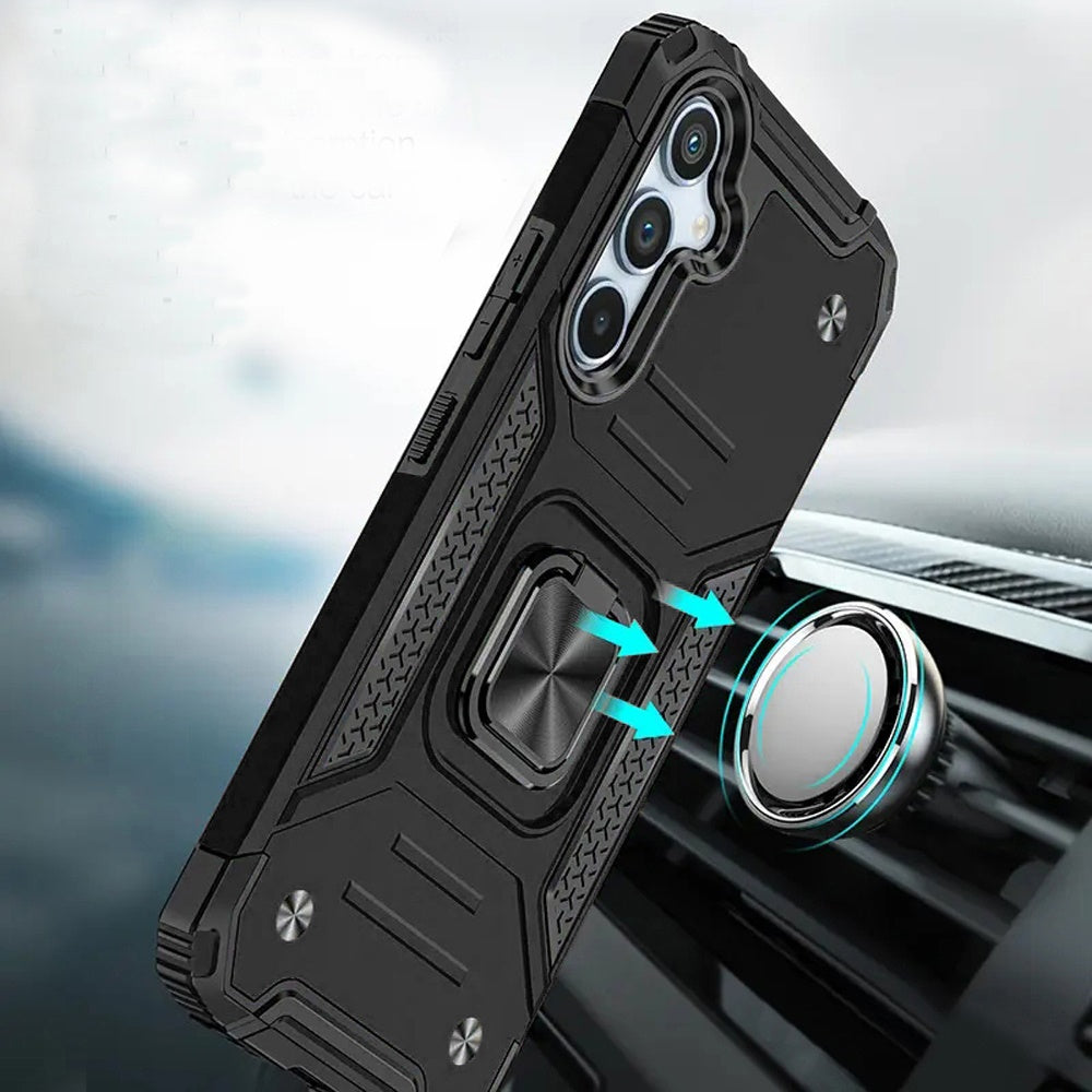 Phone Case for Samsung Galaxy S26 FE /Fan Edition Magnetic Car Mount Hybrid Ring Stand Shockproof Rugged Grip Armor Heavy Duty Protective TPU Durable Cover
