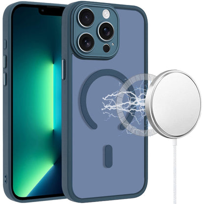 Phone Case for Apple iPhone 13 Pro Max Matte Frosted Magnetic Back Hybrid Hard PC Soft TPU Camera Protection Slim Shock Absorbing Anti Fingerprint Cover