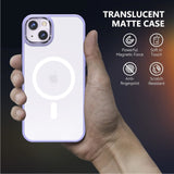 For Apple iPhone 15 Plus (6.7") Compatible with MagSafe [Strong Magnetic] Slim Translucent Matte Back Shockproof  Phone Case Cover