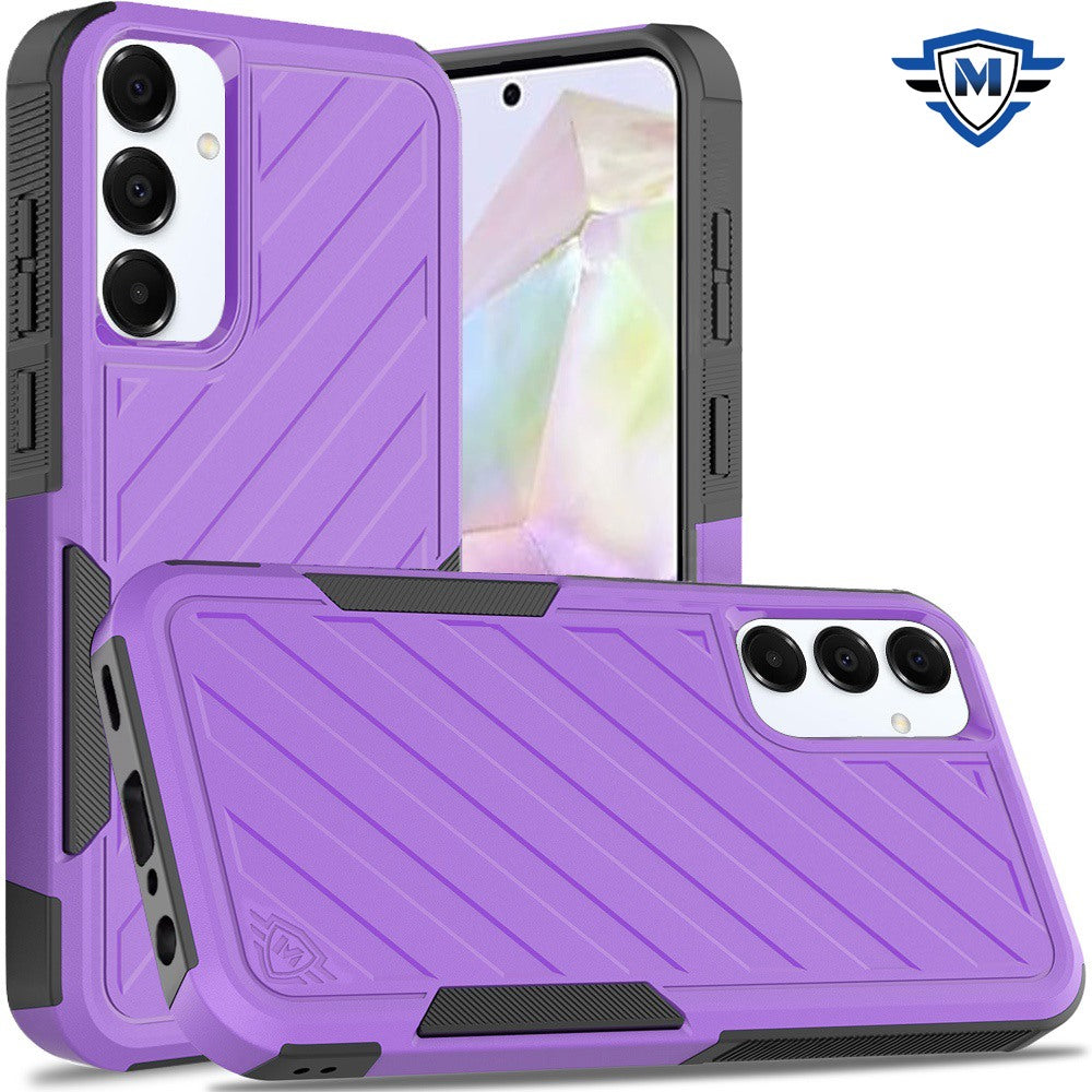 For Samsung Galaxy A36 Premium Hybrid Rugged lined Shockproof Textured 2-in-1 Non-Slip Hard PC & TPU Non Slip Tough Case Cover
