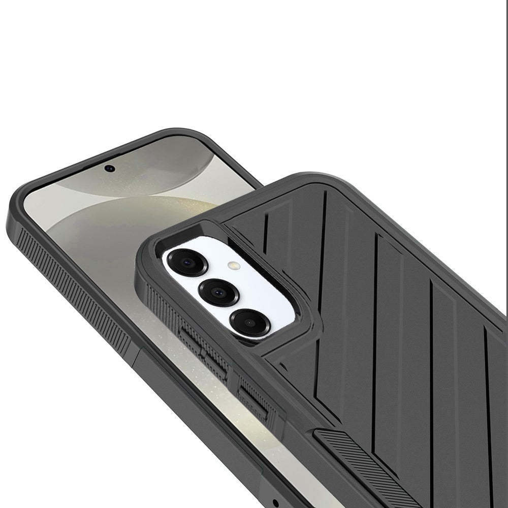 For Apple iPhone 17E /16E Premium Hybrid Rugged lined Shockproof Textured 2-in-1 Non-Slip Hard PC & TPU Non Slip Tough Case Cover