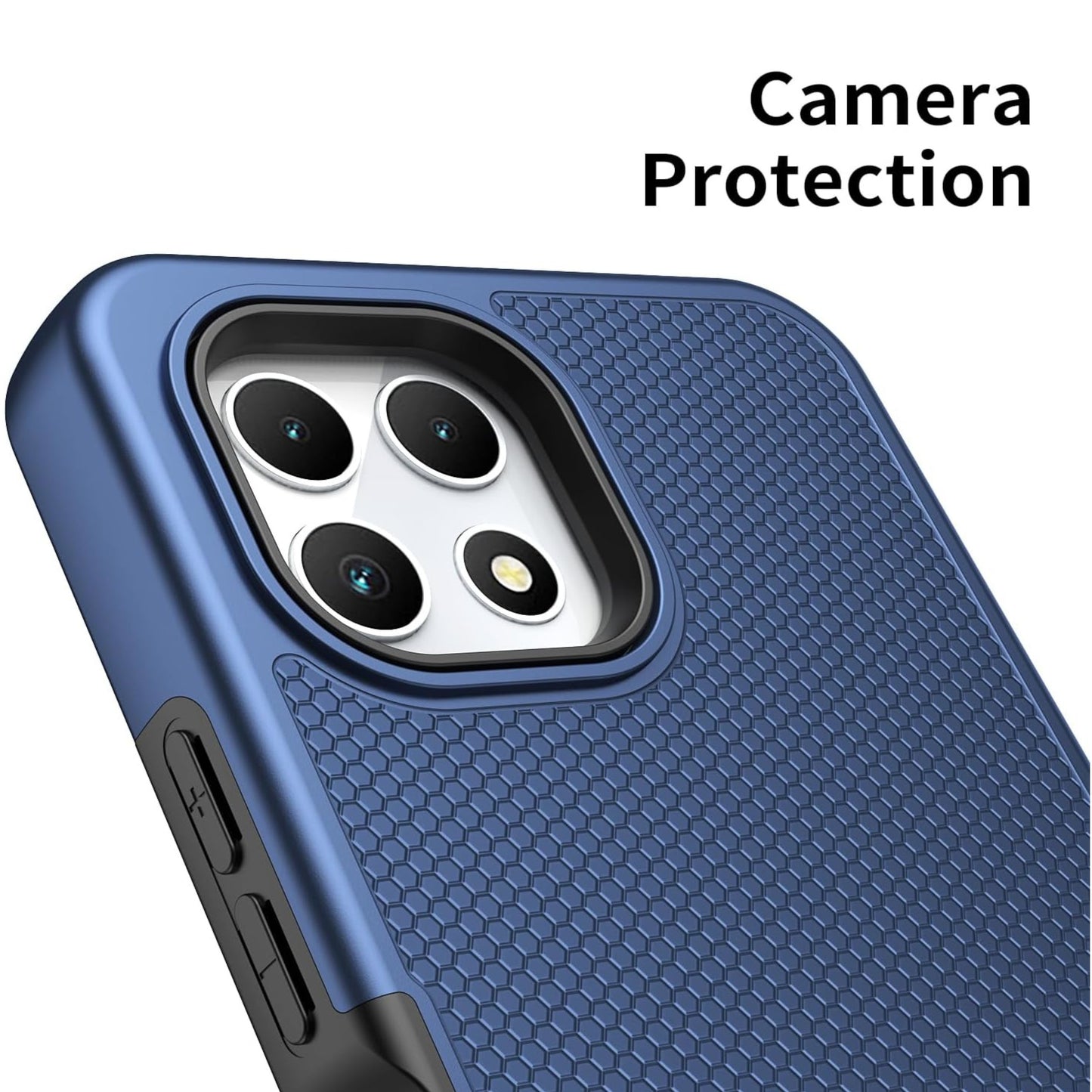 For TCL K33 5G Dual Layer Slim & Tough Hybrid Shockproof Heavy Duty Rubber TPU Matte with Textured Rugged Shell Protection Case Cover