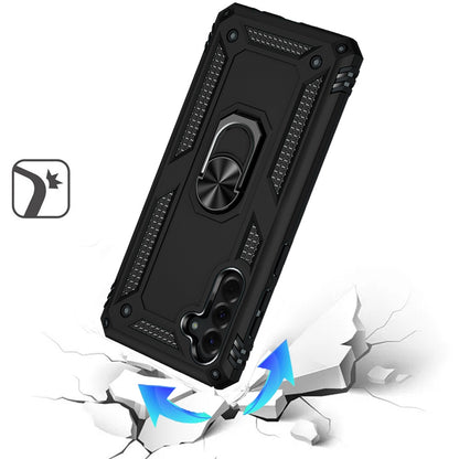 For Samsung Galaxy A37 Hybrid Shockproof Durable 360 Degree Rotatable Ring Stand Holder Kickstand Fit Magnetic Car Mount Case Cover