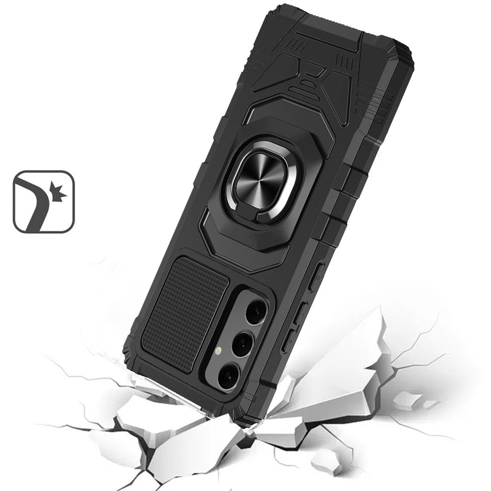 Hybrid Dual Layer with 360° Rotate Magnetic Ring Stand Holder Kickstand TPU Rugged PC Shockproof