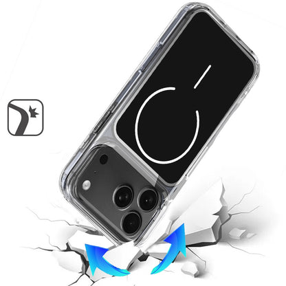 Phone Case for Apple iPhone 18 Pro Metallic Transparent Magnetic Magsafe Compatible Shockproof Hybrid TPU Durable Clear Protective Grip Cover
